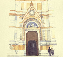 Disegno del Portale della Cattedrale di San Petronio a Bologna